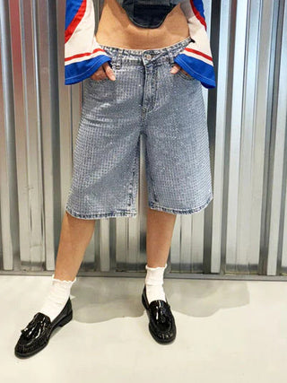 Michelle | Denim Sparkle Shorts