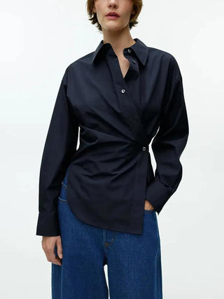 Gaby | Asymmetrical Tie-Waist Blouse