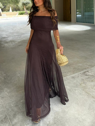 Lizzy | Maxi Brown Dress
