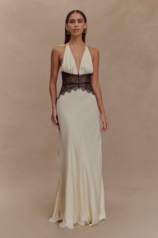 Denise | Satin & Lace Dress