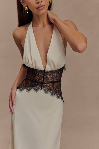 Denise | Satin & Lace Dress