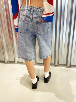 Michelle | Denim Sparkle Shorts