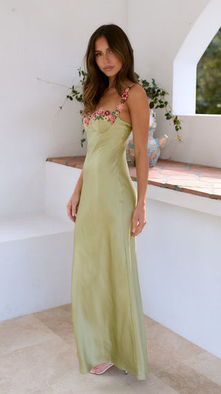 Georgia | Maxi Satin Dress