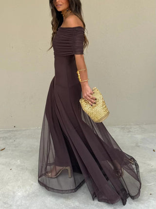 Lizzy | Maxi Brown Dress