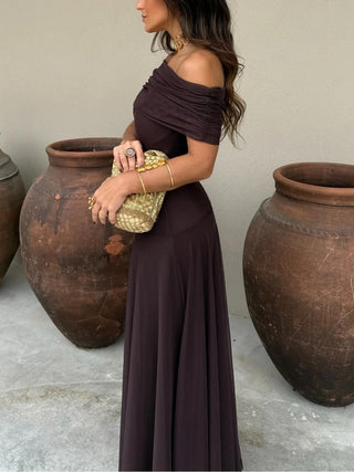 Lizzy | Maxi Brown Dress