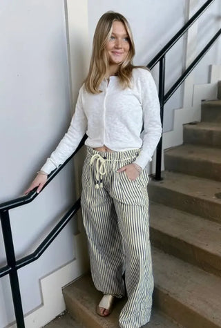 Rachel | Striped Pants
