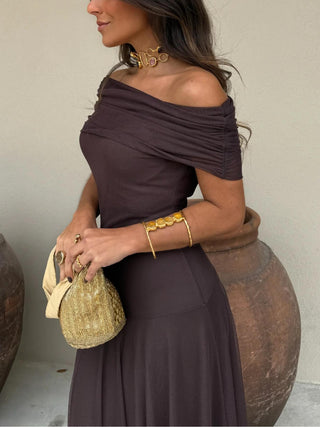 Lizzy | Maxi Brown Dress