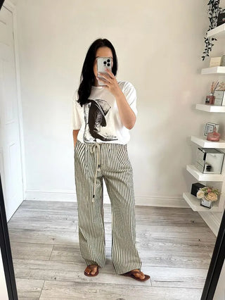 Rachel | Striped Pants