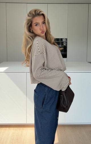 Rachel | Striped Longtop