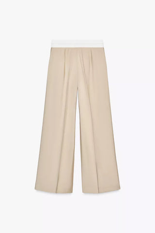 Selena | Beige Pantalon