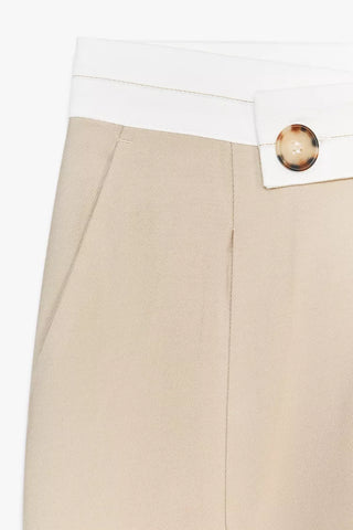 Selena | Beige Pantalon