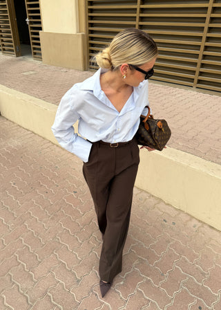 Elisa | Brown Tailored Trousers