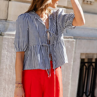 Tatum | Lace-up Blouse