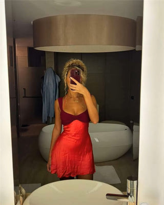 Skylar | Mini Satin Dress