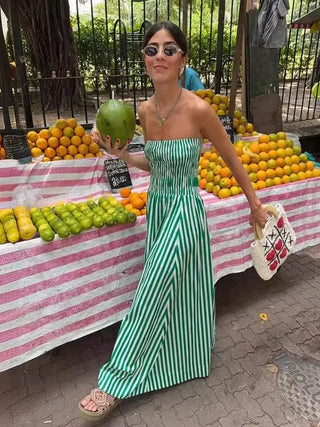 Yara | Striped Maxi Dress