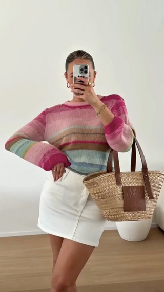 Gigi | Pink Knit Pullover