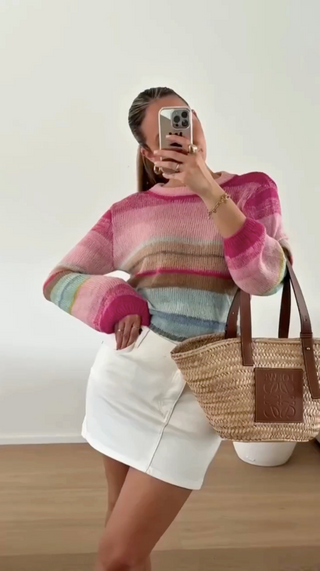 Gigi | Pink Knit Pullover