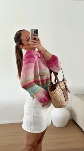 Gigi | Pink Knit Pullover