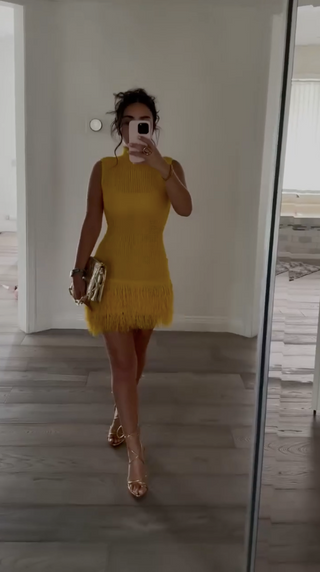 Carla | Fringe Midi Dress