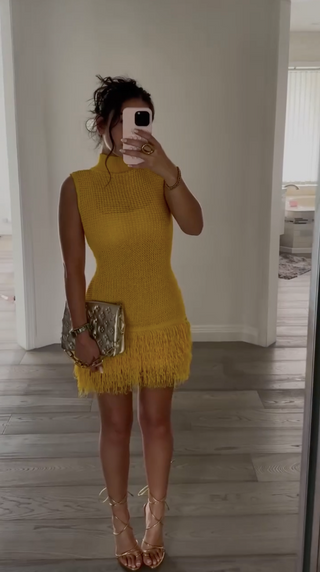 Carla | Fringe Midi Dress