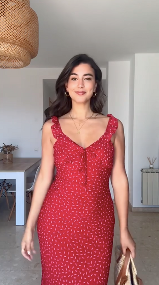 Billy | Red Floral Dress