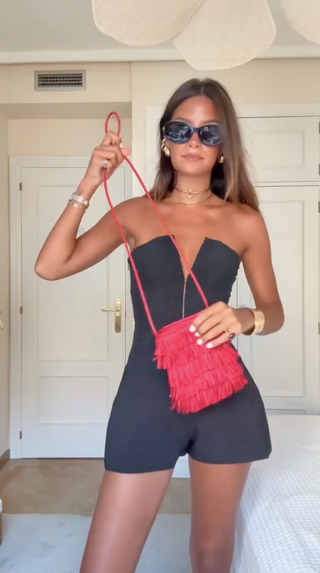 Lucy | Black Playsuit