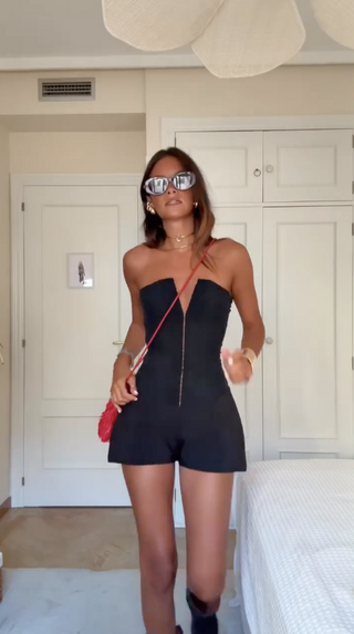 Lucy | Black Playsuit
