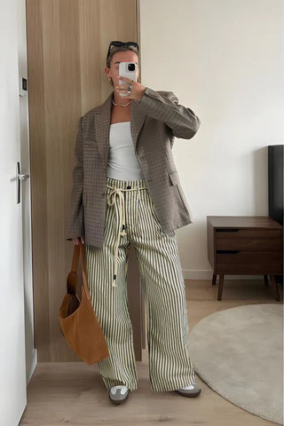 Rachel | Striped Pants