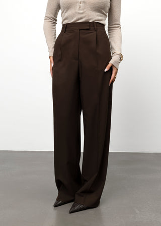 Elisa | Brown Tailored Trousers