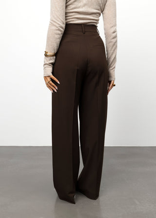 Elisa | Brown Tailored Trousers