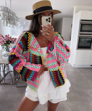 Elena | Multicolour Knit Cardigan