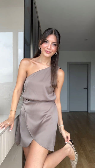 Lina | Mini Satin Dress